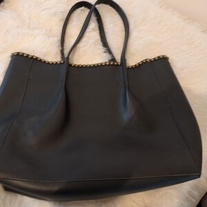 B-Low the Belt Black Tote with Gold Studs